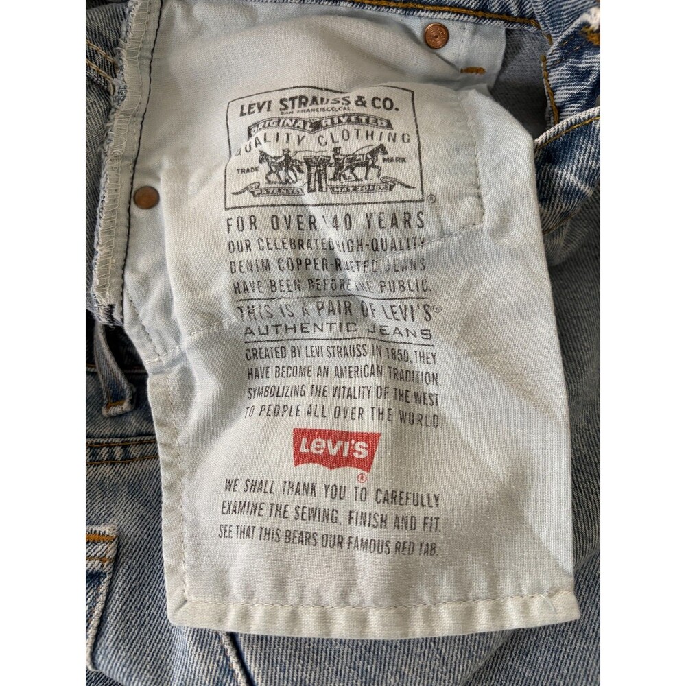 Rare vtg Levi's 550 Jeans Women's 10 USA Made Light Wash Tapered leg Relaxed 90s - Picture 11 of 16